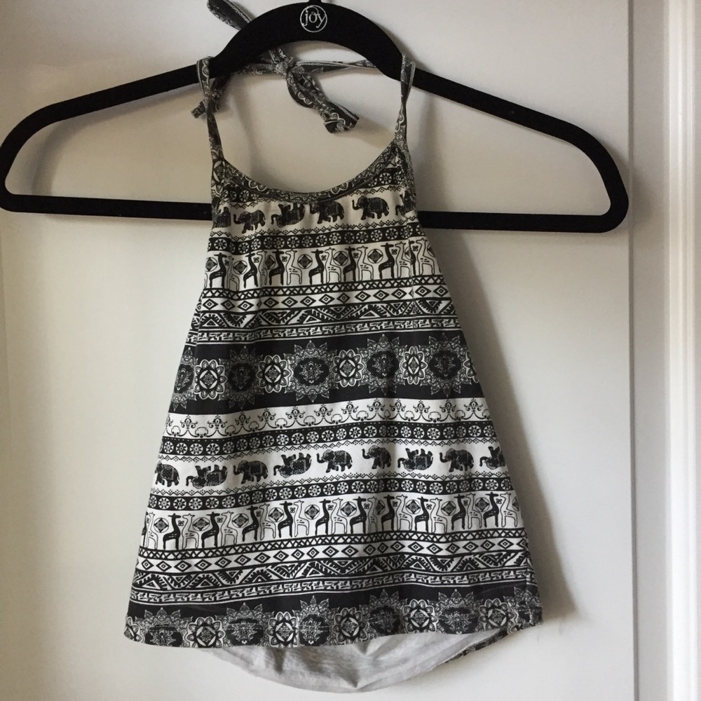 printed halter top